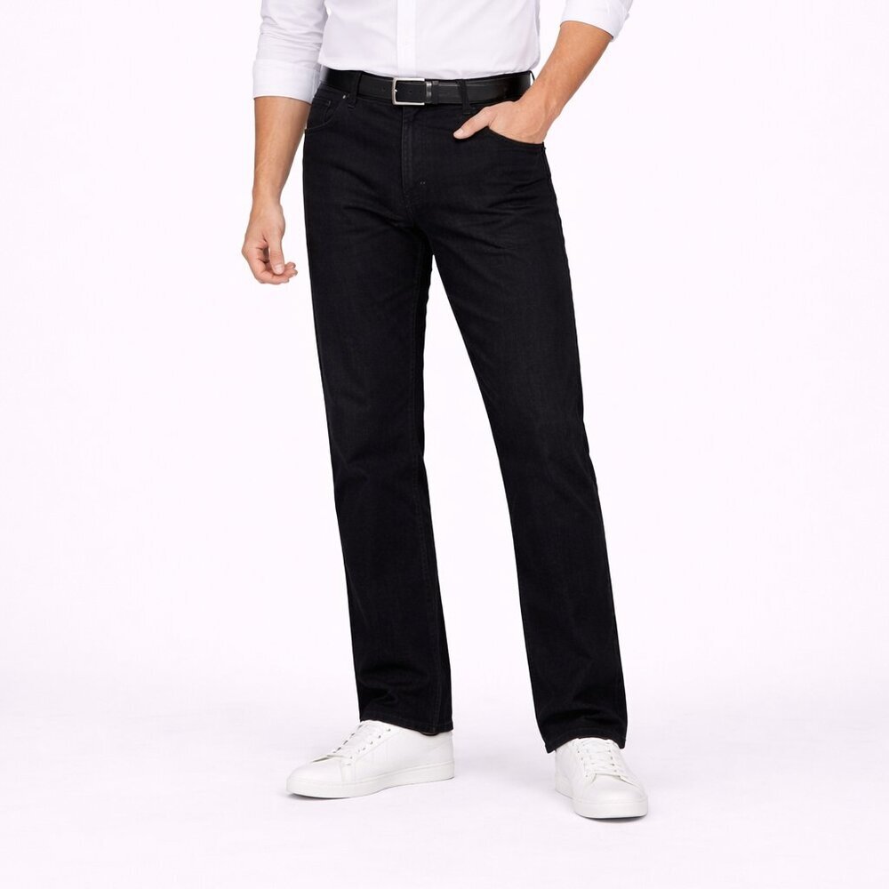George men's regular black jeans Size: 38X30